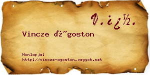 Vincze Ágoston névjegykártya